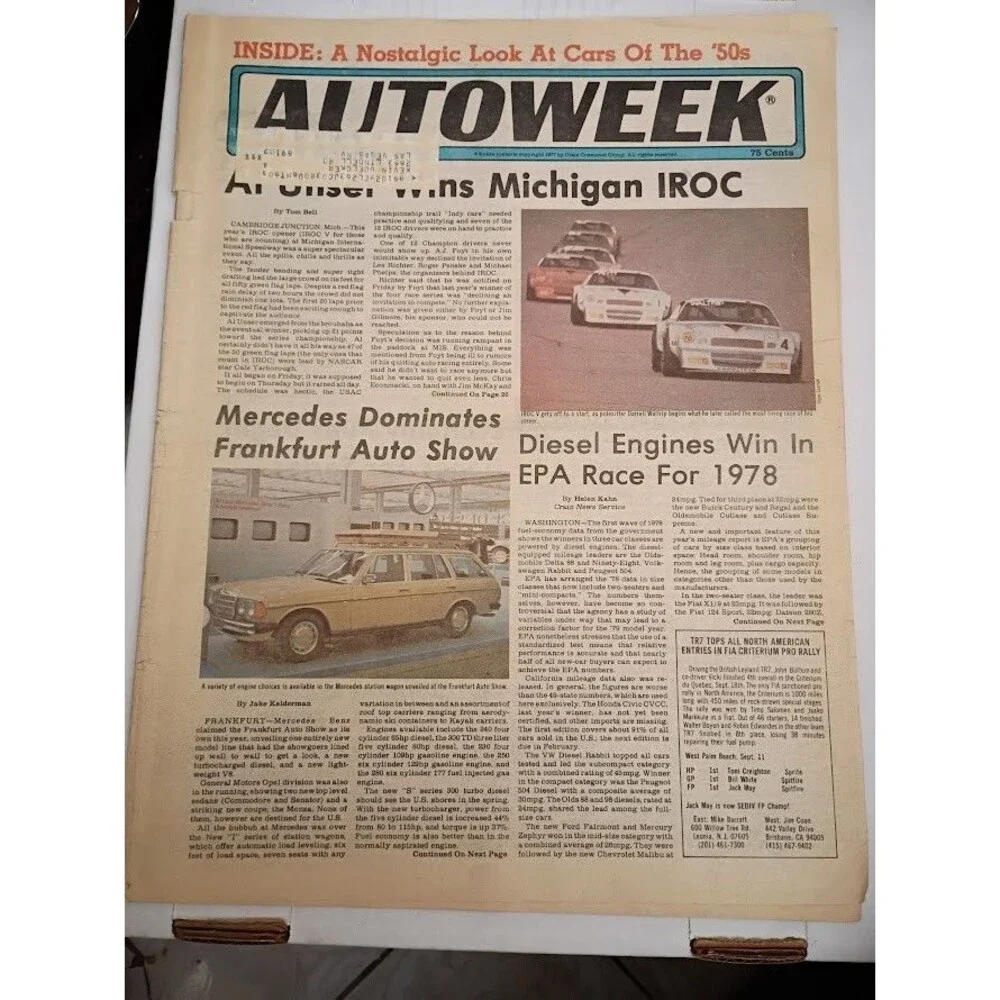 AutoWeek Magazine - September 30, 1977